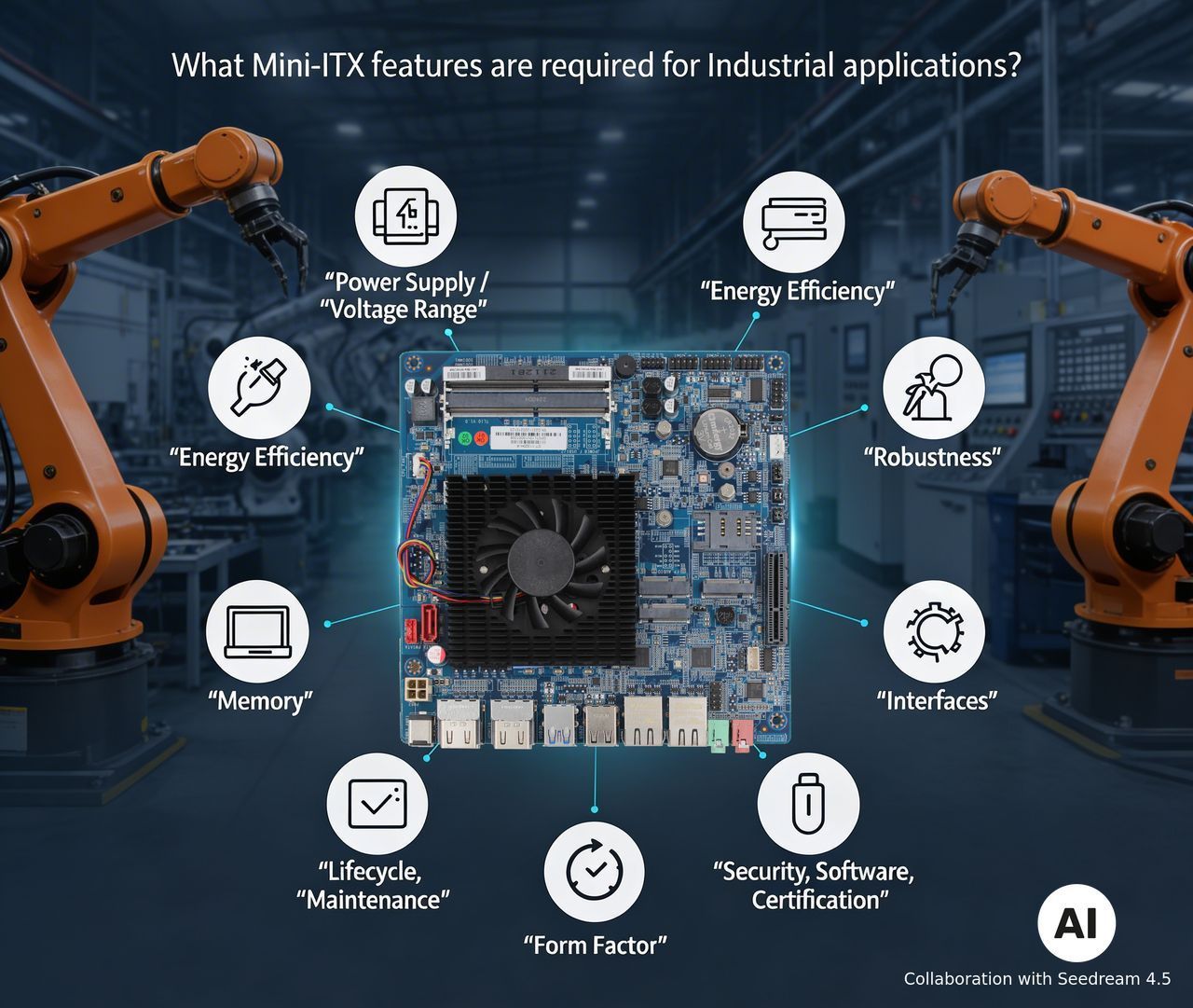 What Mini-ITX features are required for industrial applications?