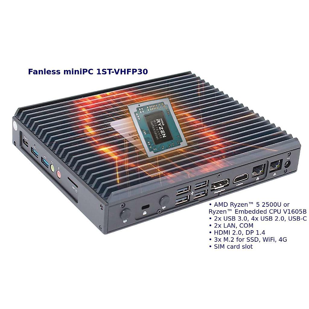 Mini-PC luefterlos mit AMD Ryzen CPU 1ST-VHFP30