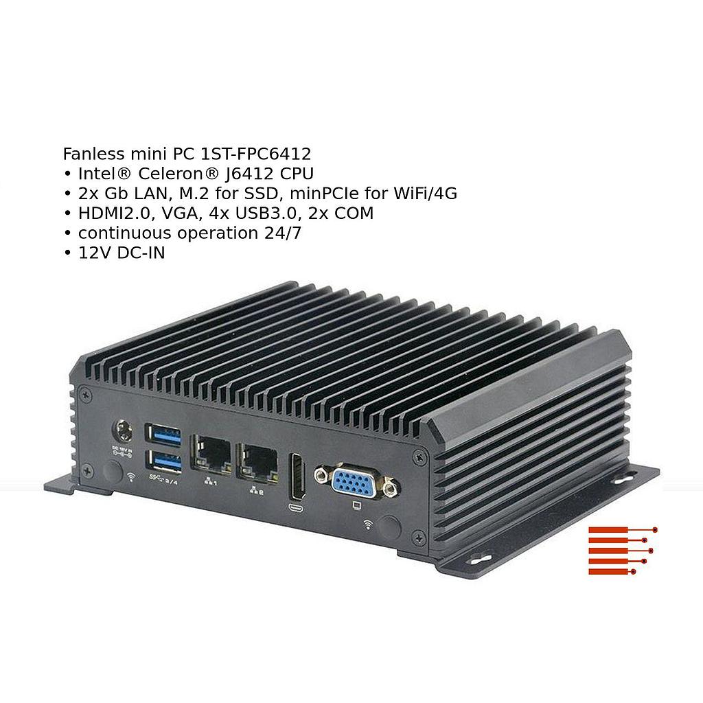 Luefterloser Mini-PC 1ST-FPC6412