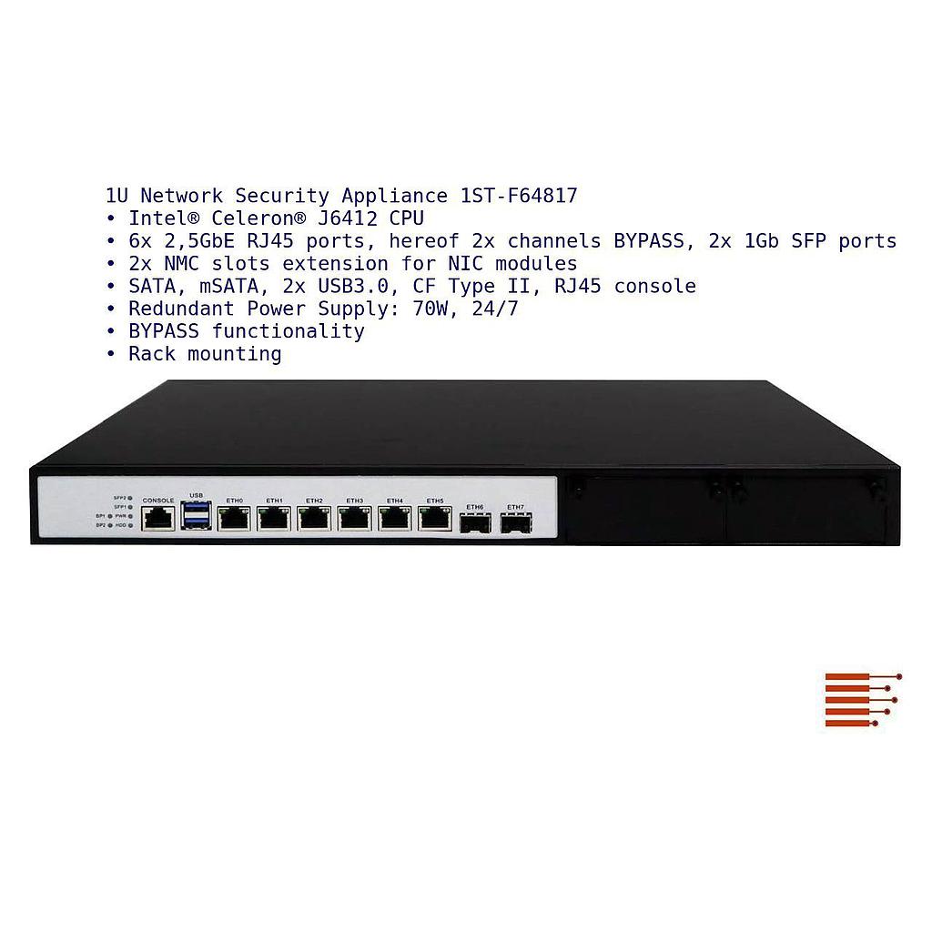 1U Network Security Appliance 1ST-F64817