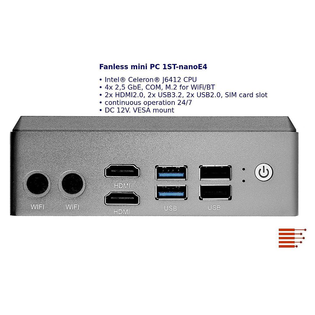 Luefterloser Mini-PC 1ST-nanoE4