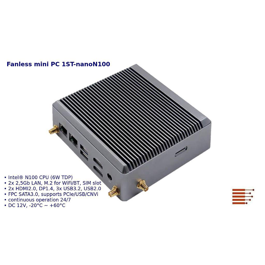 Luefterloser Mini-PC 1ST-nanoN100